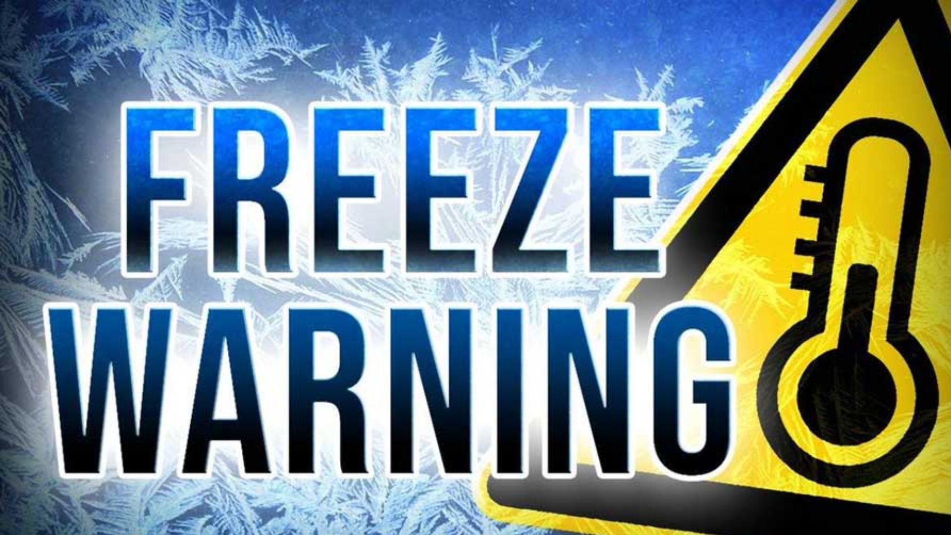 Freeze warning visual for cold weather guide